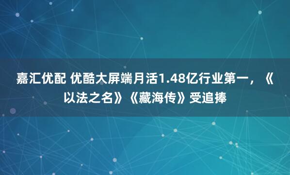 嘉汇优配 优酷大屏端月活1.48亿行业第一，《以法之名》《藏海传》受追捧
