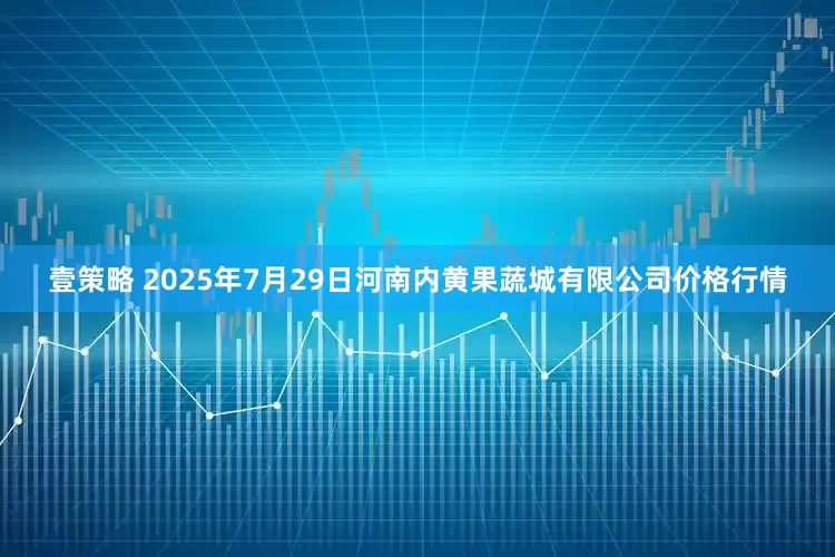 壹策略 2025年7月29日河南内黄果蔬城有限公司价格行情