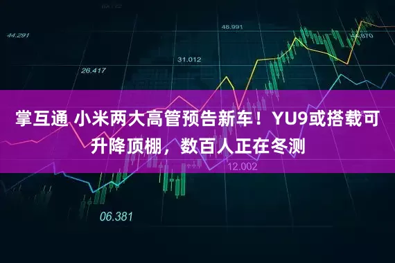 掌互通 小米两大高管预告新车！YU9或搭载可升降顶棚，数百人正在冬测